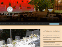 Tablet Screenshot of magnolia-restaurant.de